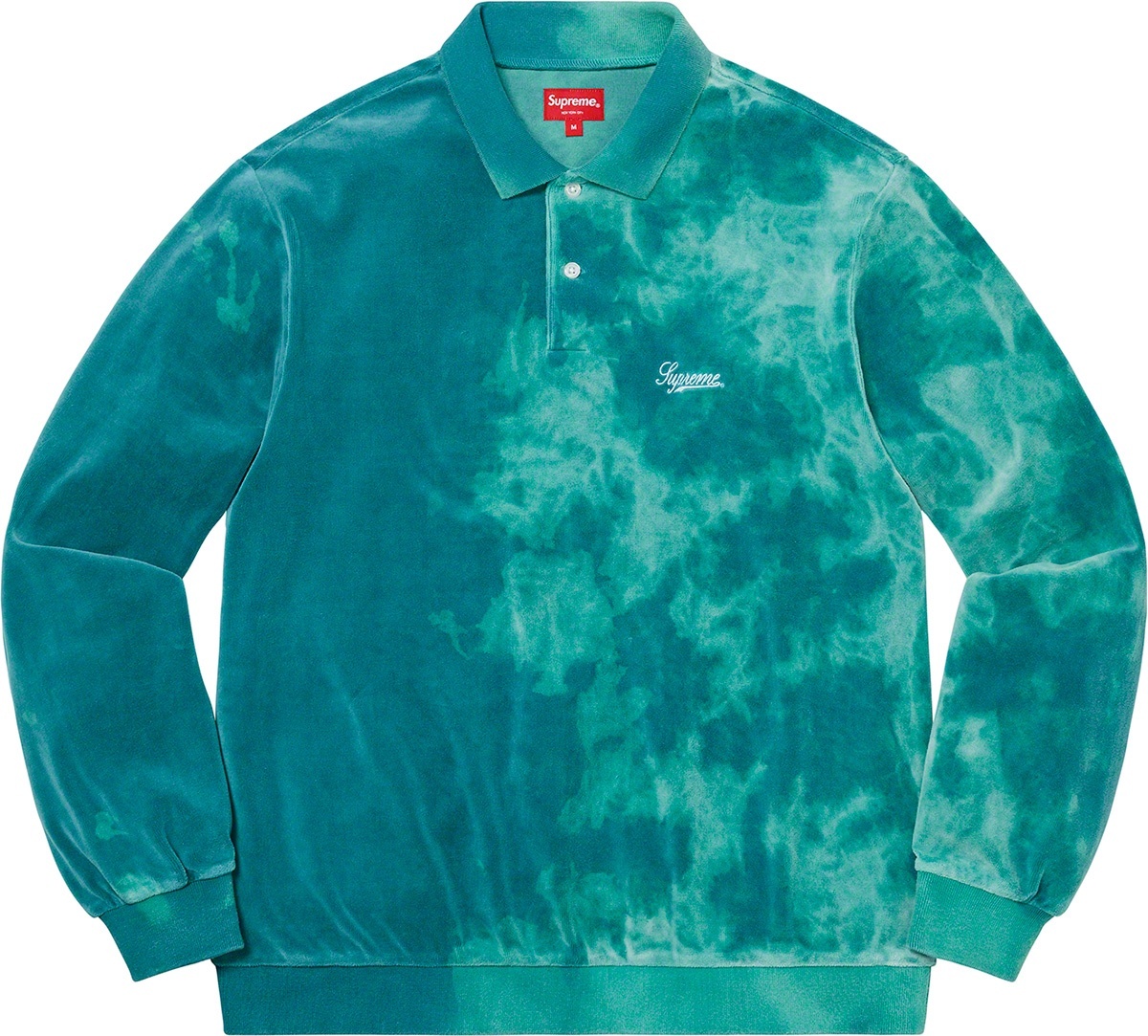 Bleached Velour L/S Polo view 3